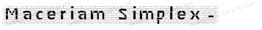 Maceriam Simplex字体转换
